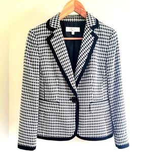 Kasper Houndstooth Retro Blazer / Suit Jacket